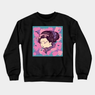 Ukiyoe Girl Pink Crewneck Sweatshirt